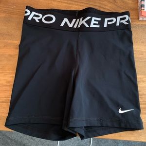 Black High Waisted NIKE PRO spandex shorts